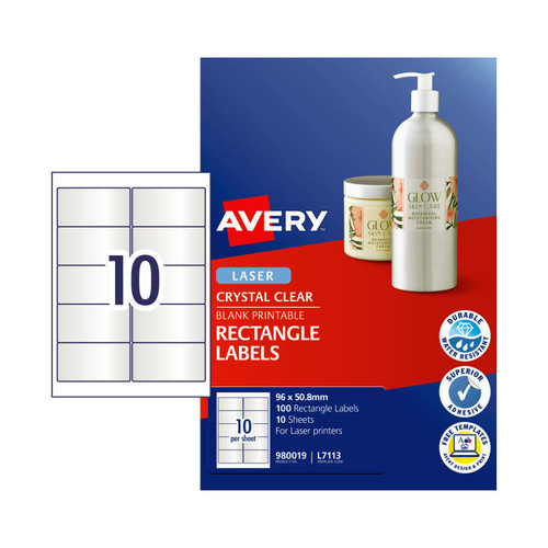 Avery Laser Labels L7113  8mm 10Up Packet of 10