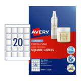 Avery Laser Labels Sq L7126 20Up Packet of 20