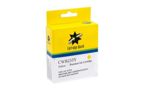 Cartridge World Brother LC-233Y Yellow Ink Cartridge