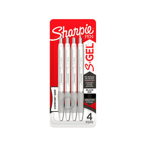 Sharpie GelWh4/Black Packet of 4 Boxes X 6
