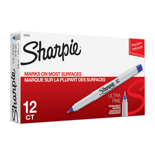 Sharpie Ultra FP Perm Mrkr Blue Packet of 12