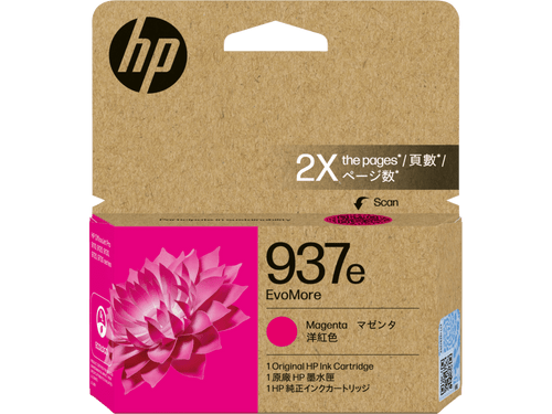 HP #937e EvoMore  Magenta Ink 4S6W7NA OEM